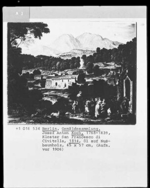 Zwei Landschaften (Pendants) — Kloster San Francesco di Civitella / Das Kloster S. Francesco di Civitella mit Kreuzwegstationen