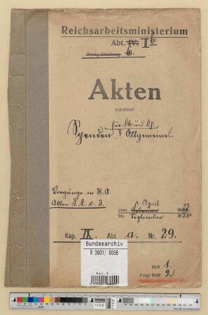 Spenden für Kriegsbeschädigte und Kriegshinterbliebene .- Allgemeines: Bd. 1
