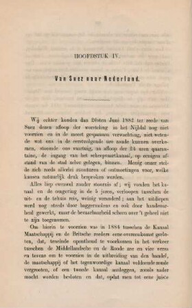 Hoofdstuk IV. Van Suez naar Nederland