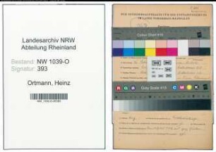 Entnazifizierung Heinz Ortmann , geb. 16.02.1909 ()