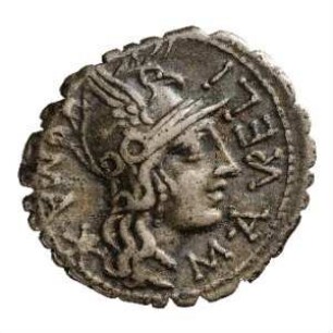 Münze, Denar, 118 v. Chr.