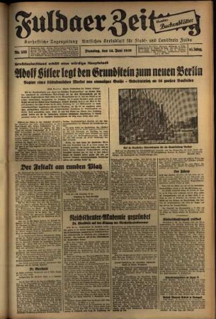Ausgabe vom Dienstag, den 14. Juni 1938.