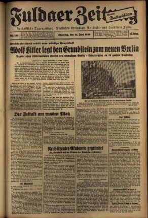 Ausgabe vom Dienstag, den 14. Juni 1938.