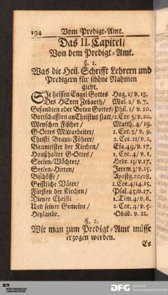Das II. Capitel. Von dem Predigt-Amt.