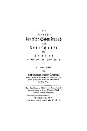 8: Der neueste deutsche Schulfreund - 1817