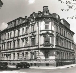 Markkleeberg, Hauptstraße 84/Ecke Waldstraße. Wohnhaus (um 1898). Eckansicht