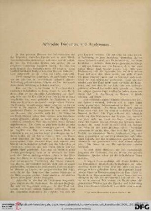 Aphrodite Diadumene und Anadyomene