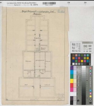 Soest, Königliches Amtsgericht und Gefängniss, Dachgeschoss, Grundriss