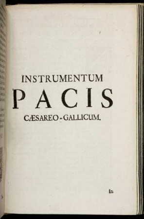 Instrumentum Pacis Cæsareo-Gallicum.