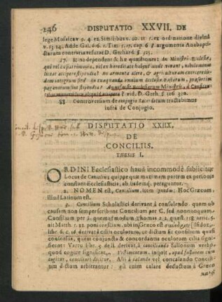 Disputatio XXIIX. De Conciliis.
