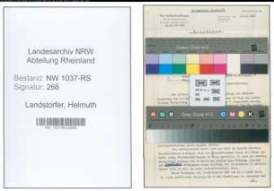 Entnazifizierung Helmuth Landstorfer , geb. 24.05.1911 (Sekretaer)