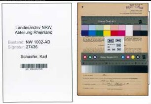 Entnazifizierung Karl Schaefer, geb. 17.01.1918 (Angest.)