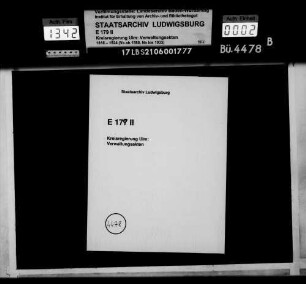 Aktenausscheidungen und Registraturneuordnungen, Oberämter Biberach - Laupheim