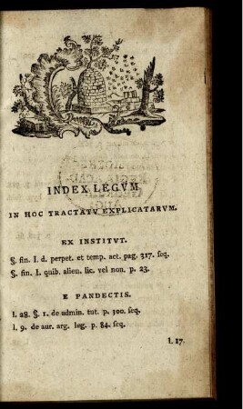 Index Legum In Hoc Tractatu Explicatarum.