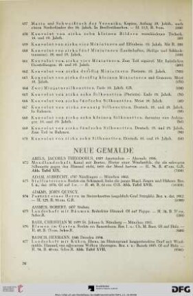 Neue Gemälde (Nr. 672-977)