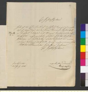 Brief von Mylius, Carl an Goethe, Johann Wolfgang von