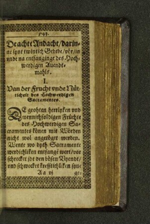 De achte Andacht/ darinne synt twintich Gebede/ ...