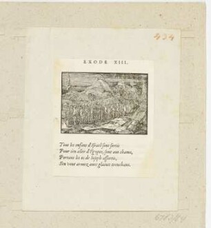 Auszug aus Ägypten, aus: Claude Paradin, "Quadrins historiques de la Bible", Lyon 1558