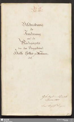 Beschreibung der Foerderung und des Pferdegoepels bey dem Berggebäude Hülfe Gottes zu Memmendorf