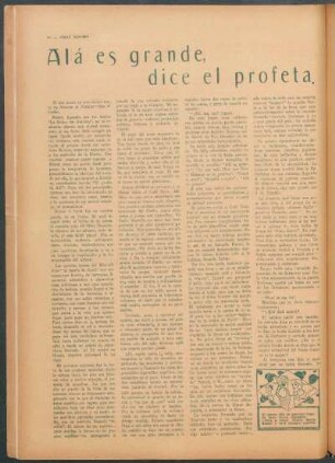 Alá es grande, dice el profeta