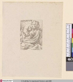 [Maria das Kind liebkosend, Contradruck; Virgin and Child, Counterproof]