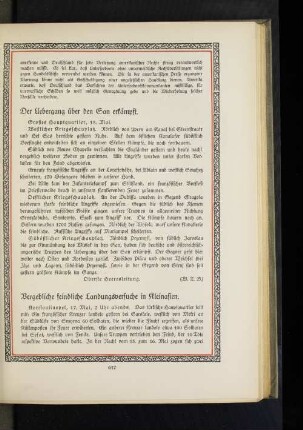 Vergebliche feindliche Landungsversuche in Kleinasien.