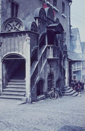 Pößneck. Rathaus am Markt, Treppenaufgang