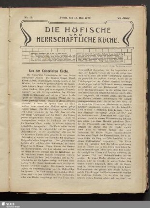 No. 16, 15. Mai 1910