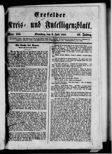 Titelseite einer Zeitung