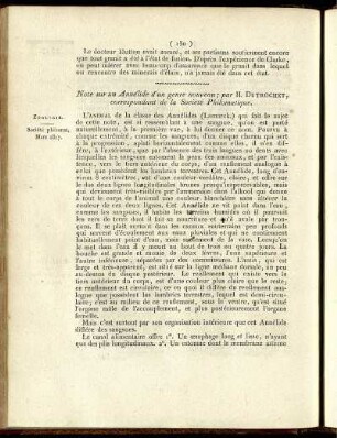 Note sur un Annélide d'un genre nouveau