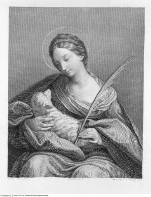 La Reale Galleria di Torino illustrataBand 3.Tafel LXXXVI: Die heilige Katharina mit einem Lamm - Volume IIITafel LXXXVI: Santa Caterina