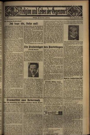 Dritte Ausgabe vom Sonntag, den 13. September 1936.