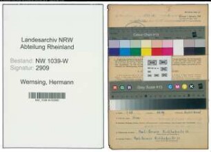 Entnazifizierung Hermann Wernsing , geb. 02.04.1902 (Vorarbeiter)