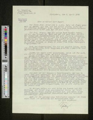 Brief an Dr. Georg Friederici
