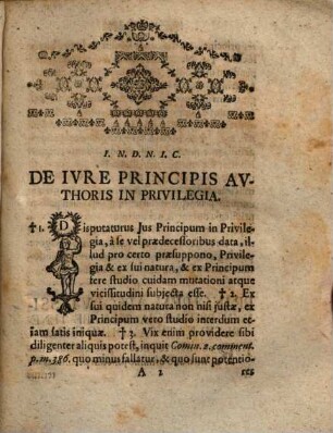 Discursus de iure principum in privilegia