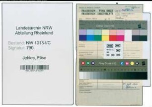 Entnazifizierung Elise Jehles , geb. (Geschaeftsinhaberin)
