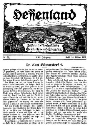 No. 20, 16. Oktober 1907