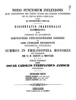 Notio punctorum inflexionis quae constitutur pro cuvis planis qua ratione extendenda sit in curvas duplo-curvatas atque in superficies curvas