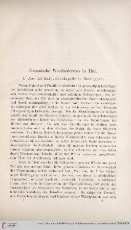 5: Romanische Wandmalereien in Tirol, 1, Aus der Katharinenkapelle zu Hocheppan
