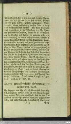 XXXVI. Unaussprechliche Erfahrungen der unsichtbaren Welt