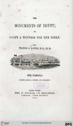 The monuments of Egypt : or Egypt a witness for the Bible