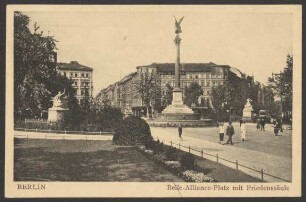Ansichtskarte Belle-Alliance-Platz, Friedenssäule [1/3]