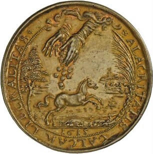 Satirische Medaille von Christian Maler auf die Finanzprobleme Herzog Friedrich Ulrichs von Braunschweig-Wolfenbüttel, 1615