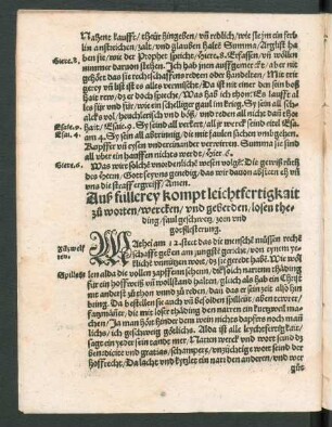 Auß fullerey kompt leichtfertigkait zu worten/ wercken/ und geberden ...