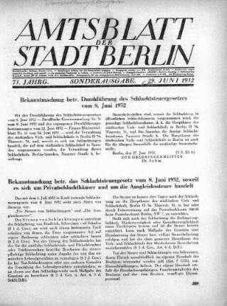 Sonderausgabe, 29. Juni 1932