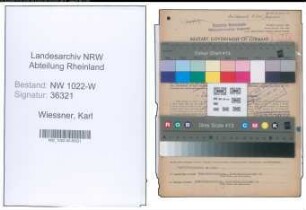 Entnazifizierung Karl Wiessner , geb. 28.03.1887 (Bahnbeamter)