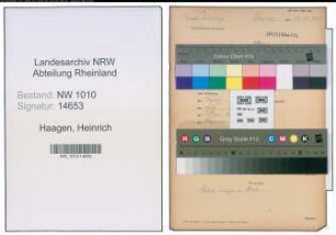 Entnazifizierung Heinrich Haagen , geb. 16.03.1920 ()