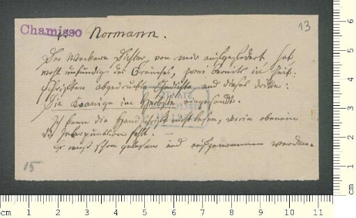 Briefsammlung von Adelbert von Chamisso und Gustav Schwab an Adelbert von Chamisso und Gustav Schwab
