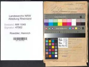 Entnazifizierung Heinrich Roedder , geb. 20.03.1901 (Jurist)