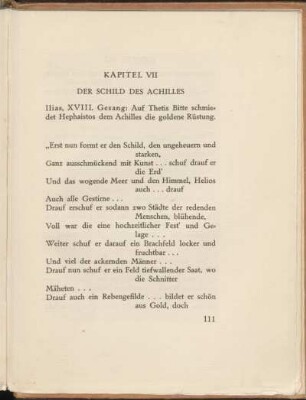 Kapitel VII. Der Schild des Achilles